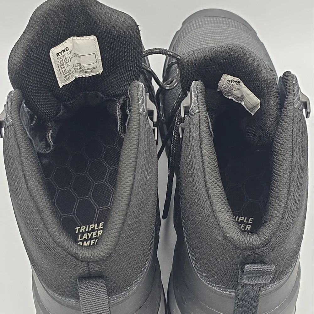 Size 10.5 Brunt Ryng Comp Toe Work Boots Black Waterproof Slip Resistant